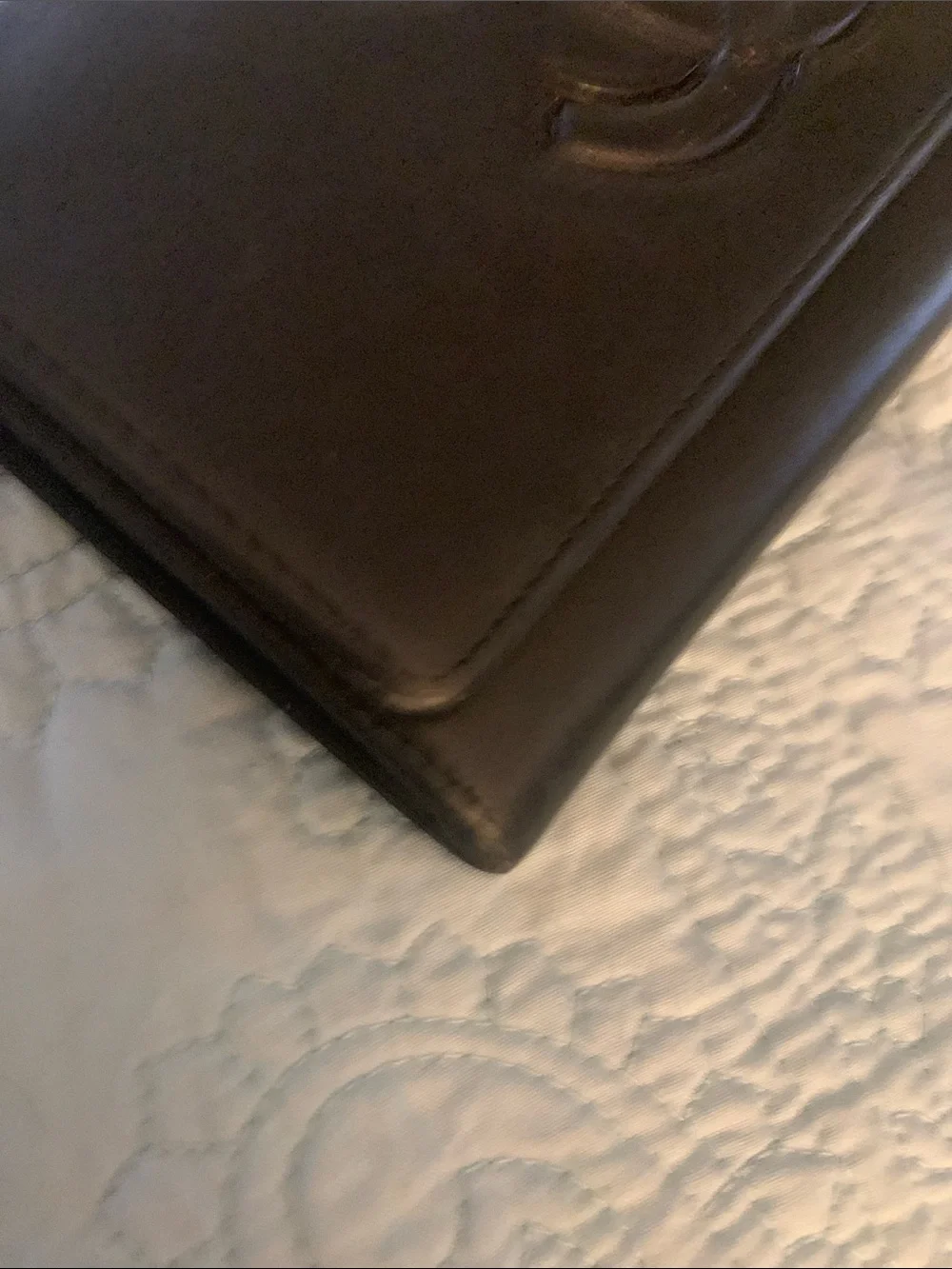CHANEL Black Leather CC Logo Long Wallet